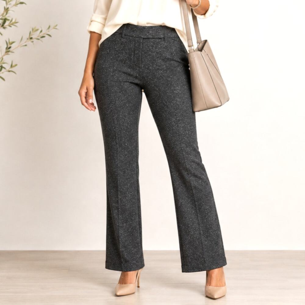WHBM Refined Stretch Classic Boot Pants Women's Size 8 Gray Office Work Career